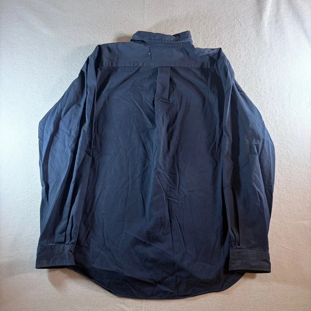 Polo Ralph Lauren Mens XL Classic Fit Navy Blue Button Down Shirt Red Pony Logo